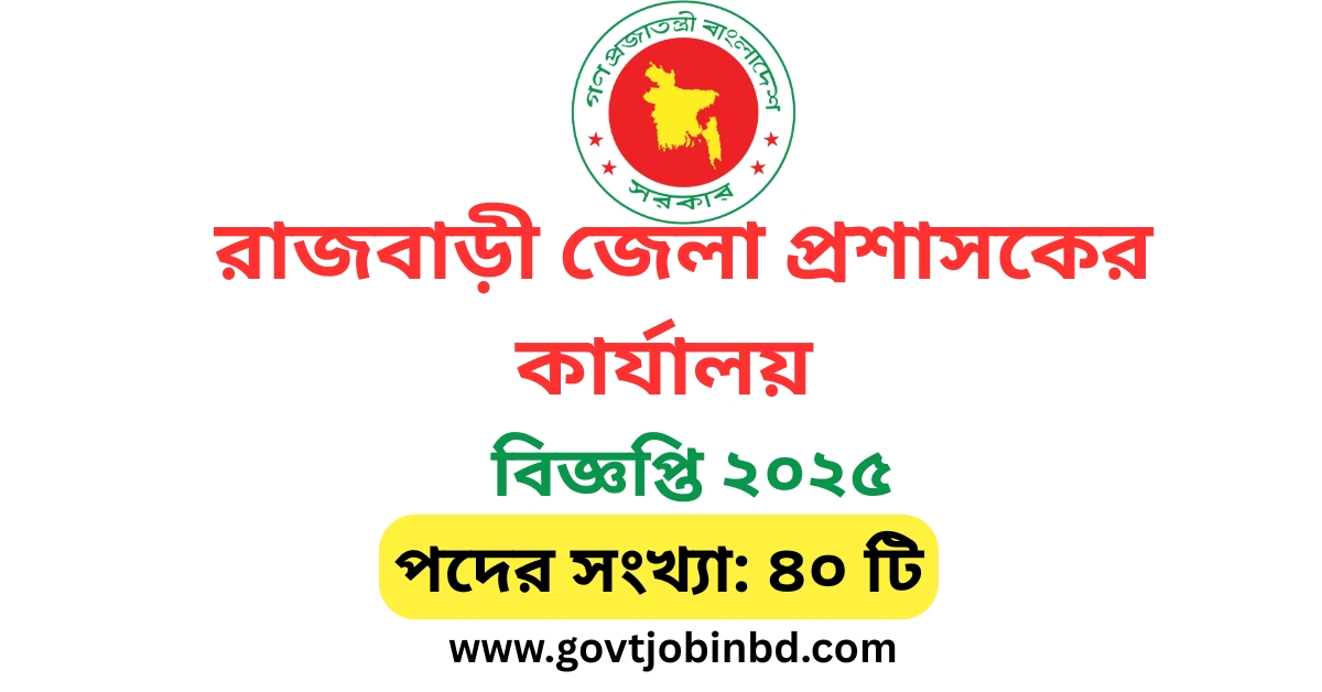 Rajbari DC Office Job Circular 2025