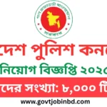 পুলিশ কনস্টেবল নিয়োগ ২০২৫ সার্কুলার