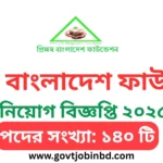প্রিজম বাংলাদেশ ফাউন্ডেশন নিয়োগ ২০২৫