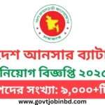 Bangladesh Ansar Job Circular