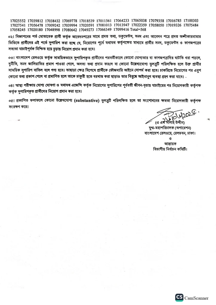 বাংলাদেশ রেলওয়ে নিয়োগ বিজ্ঞপ্তি ২০২৪