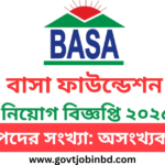 বাসা ফাউন্ডেশন নিয়োগ বিজ্ঞপ্তি