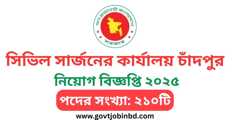 সিভিল সার্জনের কার্যালয় চাঁদপুর নিয়োগ
