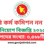 নন ক্যাডার নিয়োগ বিজ্ঞপ্তি ২০২৫
