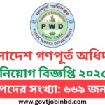 PWD Job Circular 2025